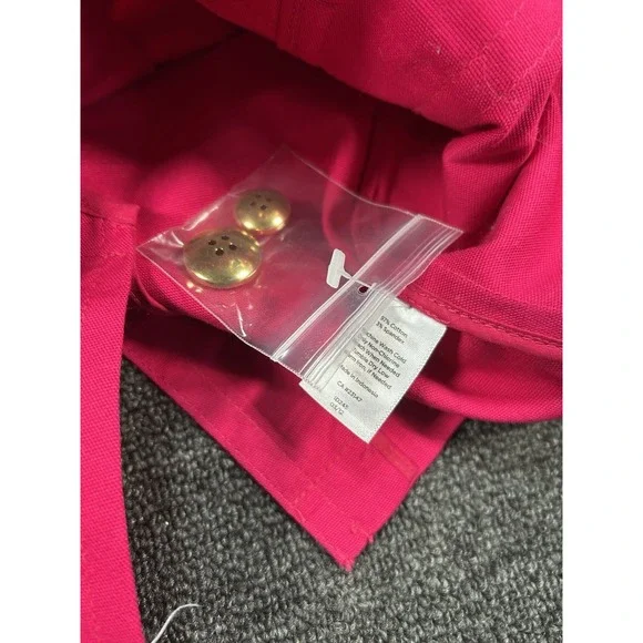 New Talbots Jacket Womens‎ 6 Hot Pink Gold Buttons Barn Chore Safari Military - Picture 6 of 8